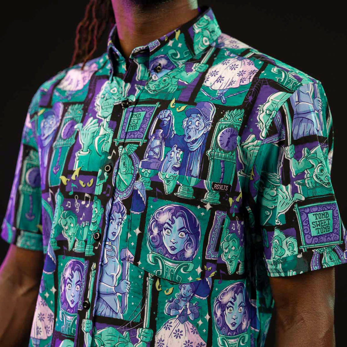 Haunted Mansion "Haunted Houseguests" Button-Up Shirt