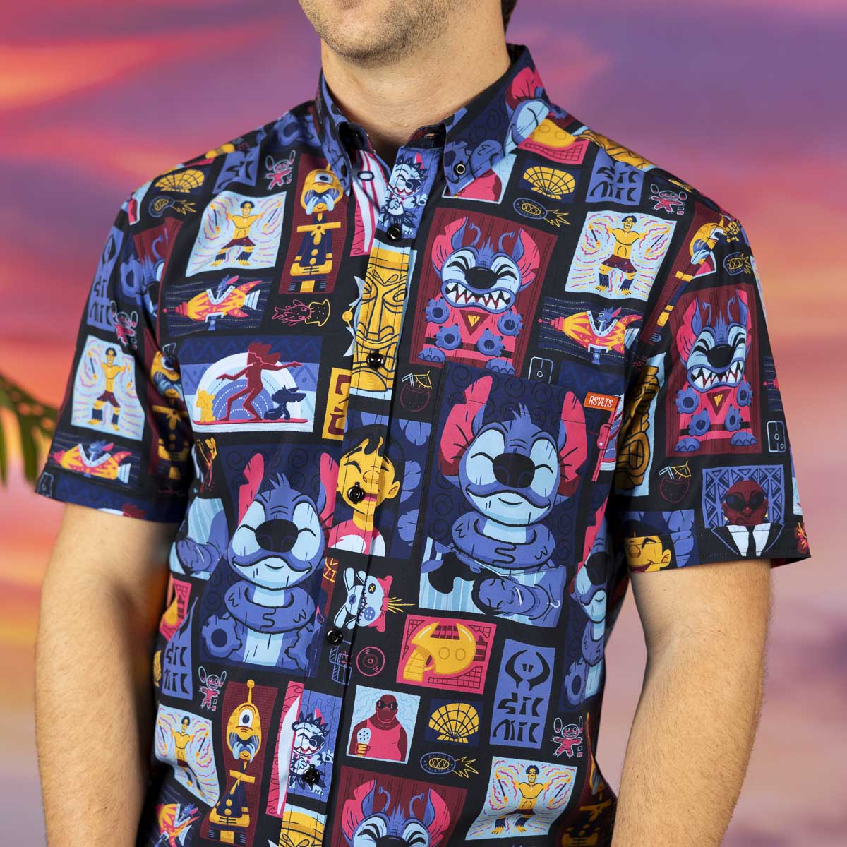 Lilo & Stitch "Tiki-terrestrial" Button-Up Shirt - alternate view 2