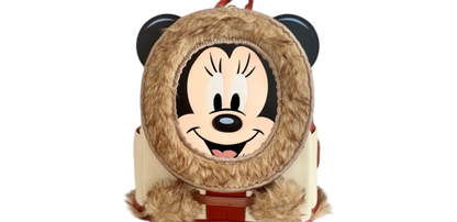 Backpack with a cartoon character design on a white background