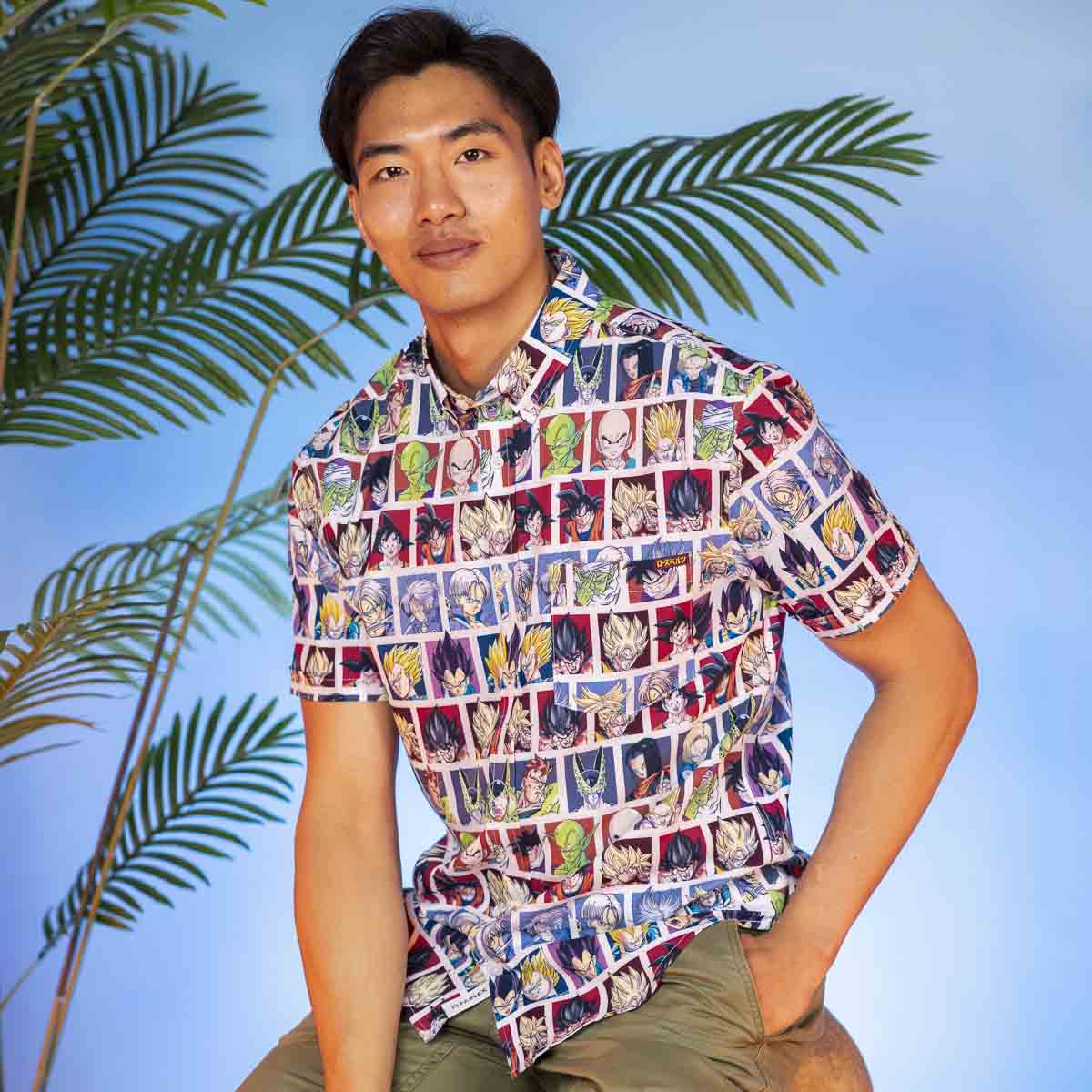 Dragon Ball Z "Heroes and Enemies" Button-Up Shirt - alternate view 2
