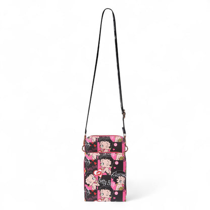 Betty Boop Pink PVC Crossbody Wallet Bag