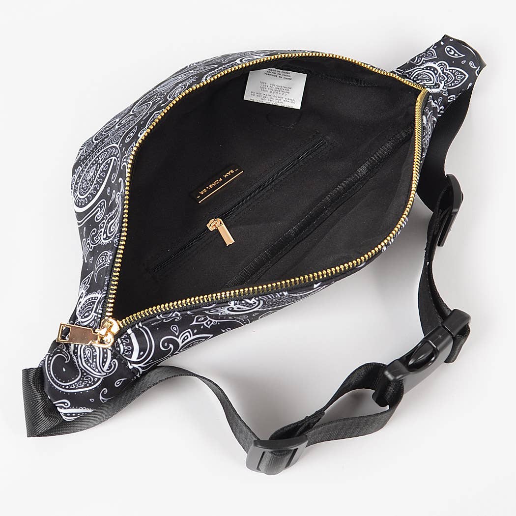 Bandana Fanny Pack: Black