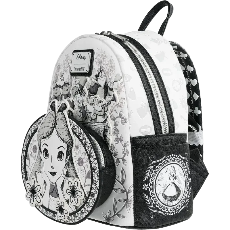 Backpack with Disney princess design on a white background