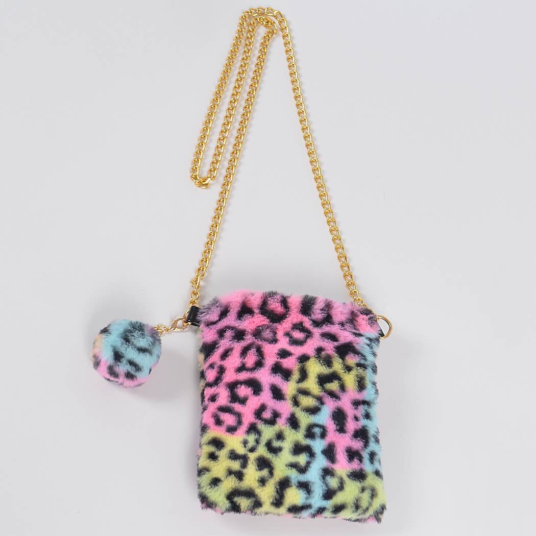 Multi Leopard Color Cellphone Bag: Multicolor