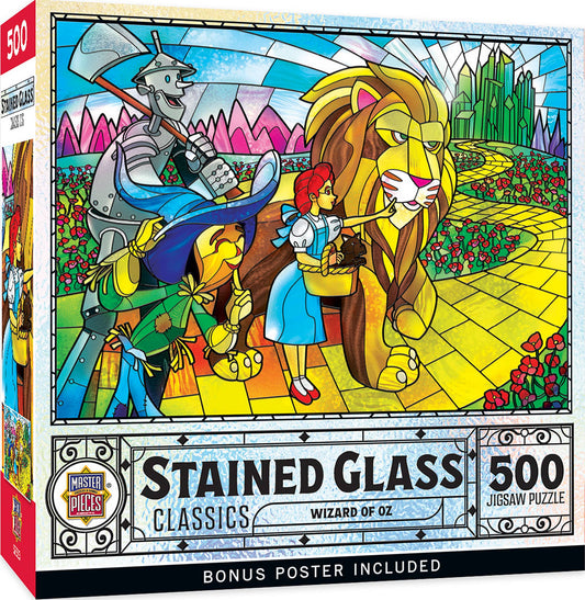 Stained Glass - Wizard of Oz 500 Piece Jigsaw Puzzle
