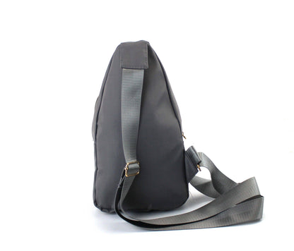 Polished Nylon Sling Bag - Sleek Multi-Pocket Chest Pack