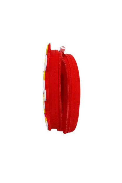 Animated Popcorn Silicone Zippered Strap Crossbody Bag