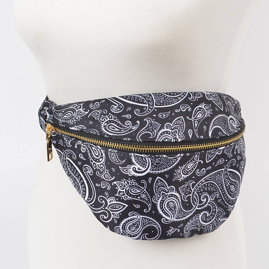 Bandana Fanny Pack: Black