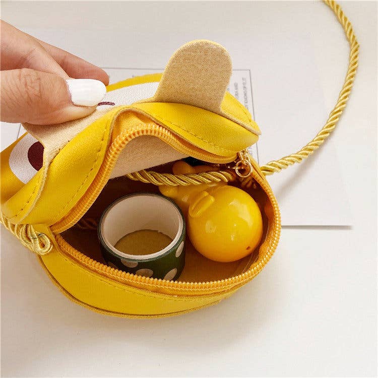 Girls Cartoon Crossbody Bag: Style One Yellow