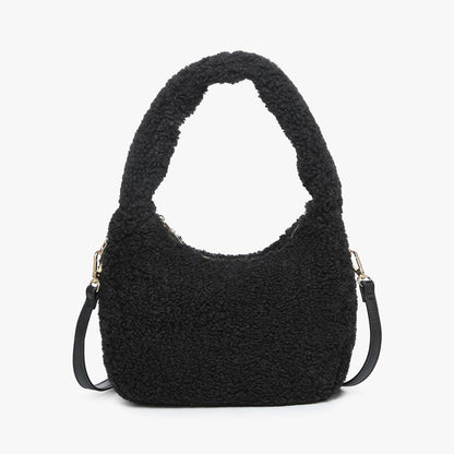 Gabrielle Sherpa Shoulder Bag w/ Strap | M2359 : Grey