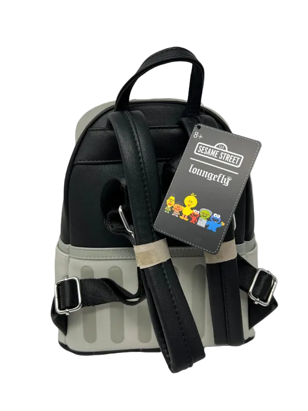 Backpack with Sesame Street character design on a white background