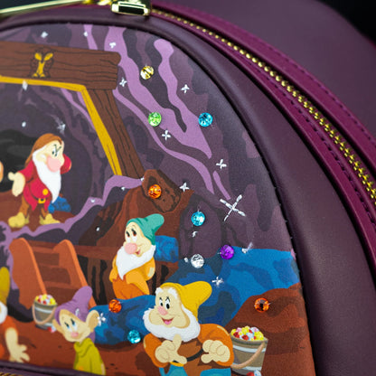 Snow White and the Seven Dwarfs Mine Cart Mini Backpack Loungefly