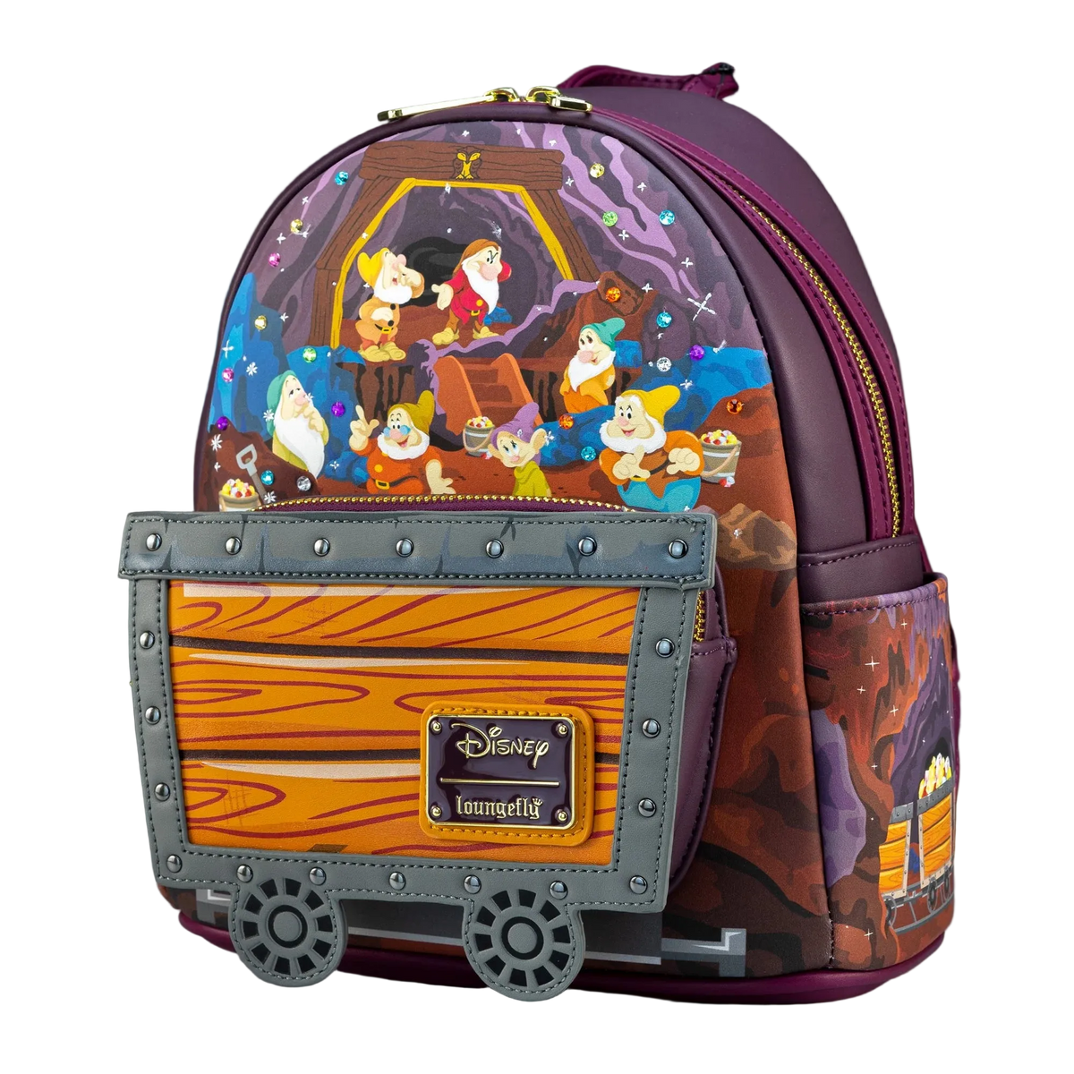 Snow White and the Seven Dwarfs Mine Cart Mini Backpack Loungefly