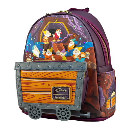Snow White and the Seven Dwarfs Mine Cart Mini Backpack Loungefly
