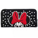 Loungefly Disney Parks Minnie Mouse Polka Dot Red Bow Zip Around Wallet