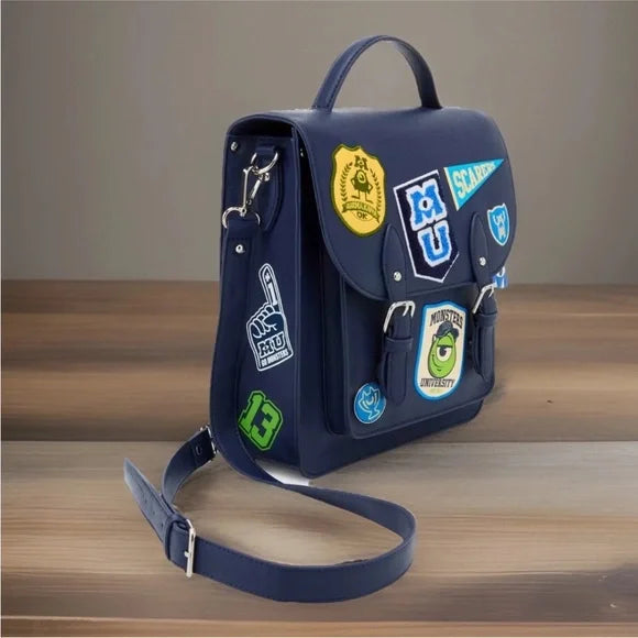 MONSTERS INC University Patches Backpack Shoulder Bag