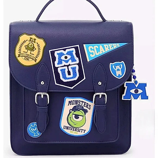 MONSTERS INC University Patches Backpack Shoulder Bag