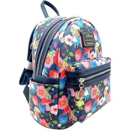 Colorful backpack with fairy design on a white background