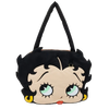 Cartoon character bag with a black hairdo on a white background