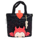 Kewpie Devil Puffy Tote Bag with Angel Acrylic Charm Whatever Makes You Happy