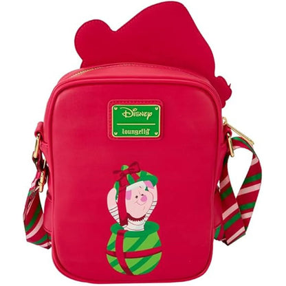 Loungefly Disney Winnie the Pooh Santa Winnie and Piglet Crossbuddies Crossbody Bag with Coin Bag