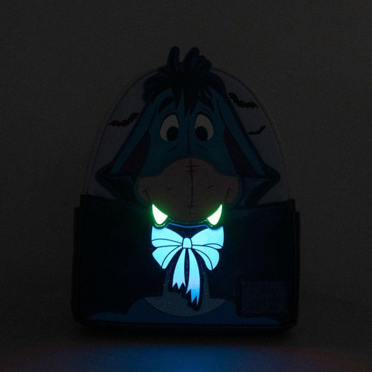 Cartoon character with glowing eyes in a dark setting