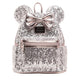 Loungefly Disney Minnie Mouse Silver Sequin Mini Backpack