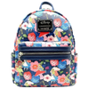 Backpack with colorful Disney-themed design on a white background