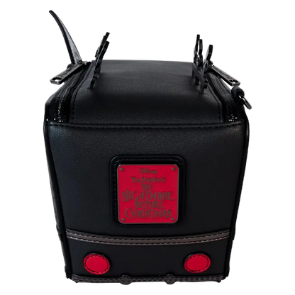 Black bag with red accents and a visible brand logo on a white background