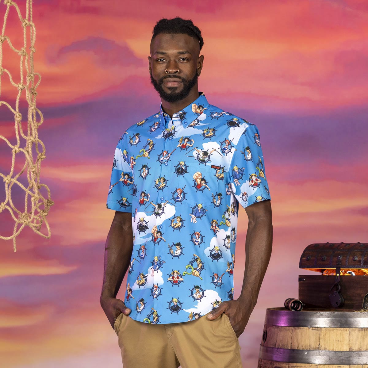 One Piece "Join My Crew!" Button-Up Shirt