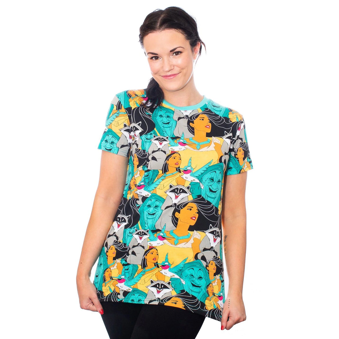 CakeWorthy Disney Pocahontas All Over Print T-Shirt