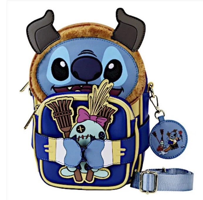 Loungefly Exclusive Disney Stitch In Beast Costume Crossbuddies Crossbody Bag