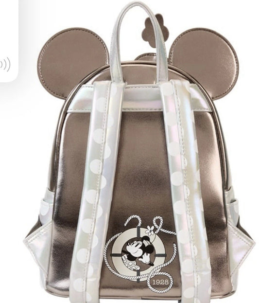 D23 2024 Steamboat Willie Platinum Minnie Mouse Mini Backpack - alternate view 2