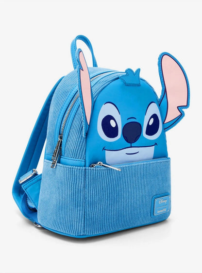 Lilo & Stitch Figural Stitch Corduroy Mini Backpack