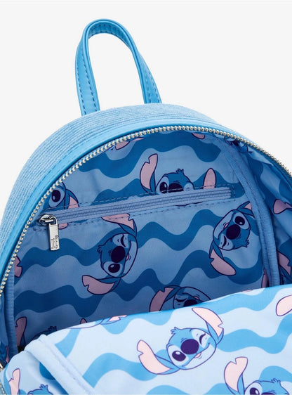 Lilo & Stitch Figural Stitch Corduroy Mini Backpack