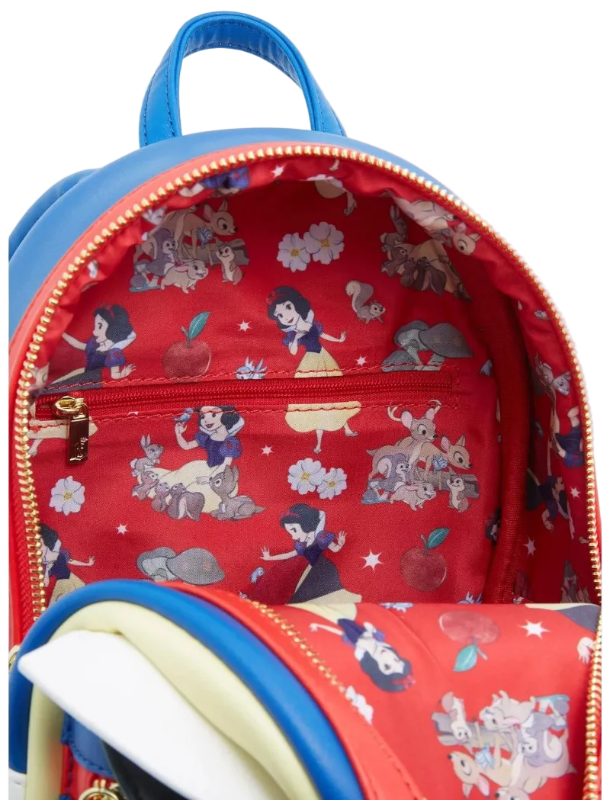 Backpack with Disney Princesses design on a red background