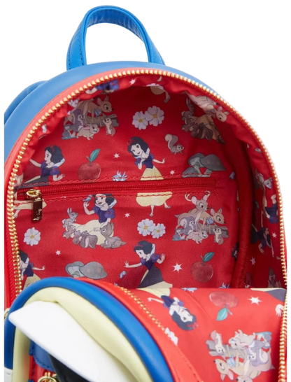 Backpack with Disney Princesses design on a red background