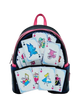 Backpack with playing card designs on a white background