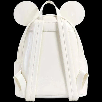 Loungefly Disney Minnie Mouse Wedding Pearl Irridescent Mini Backpack