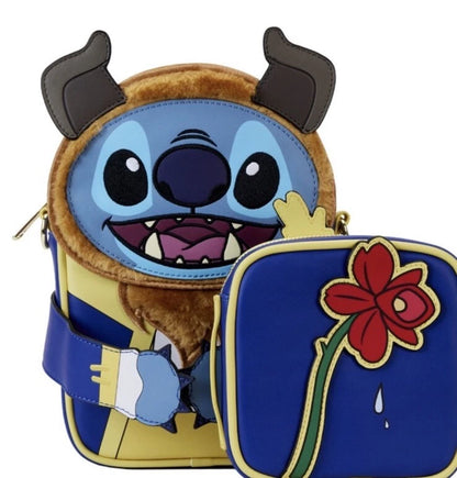 Loungefly Exclusive Disney Stitch In Beast Costume Crossbuddies Crossbody Bag